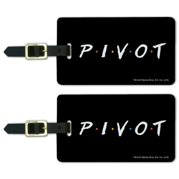 Friends PIVOT Luggage ID Tags Suitcase Carry-On Cards - Set of 2