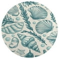 thumbnail image 3 of Beach Seashell Starfish Washable Round Rug -Circle Area Rugs for Nursery Bedroom, Vintage Non Slip Non Shedding Low Pile Carpet for Living Room Coffee Table Entryway, 3 of 6