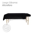 thumbnail image 3 of Juego de Sábanas La Nueva Perla Negro Microfibra para Masaje y Spa, 3 of 7