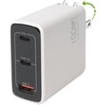thumbnail image 4 of Cargador Vebner Rápido 100W Doble USB-C Más USB-A GaN Blanco, 4 of 5