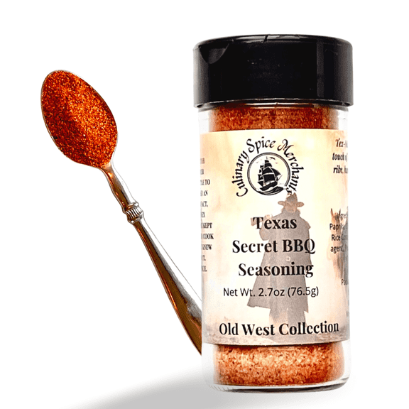 Texas Secret BBQ Seasoning from Culinary Spice Merchants | A Perfect BBQ Spice for Steak, Chicken, Salmon, Pork Chops, Ribs, Brisket | 2.7oz