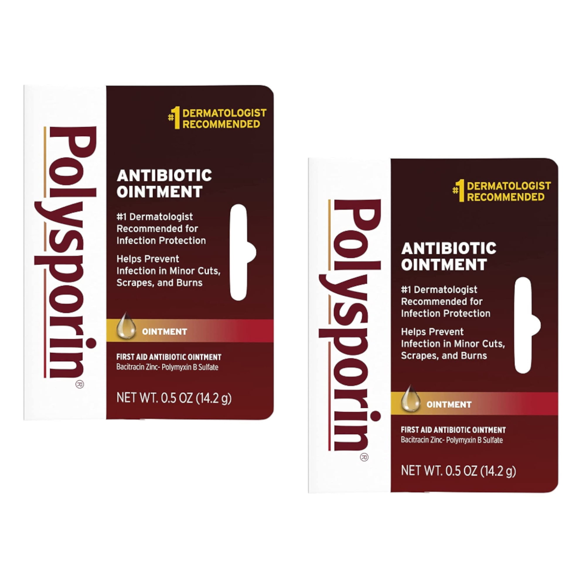 Polysporin First Aid Antibiotic Ointment 0.50 oz (Pack of 2)