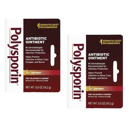 Polysporin First Aid Antibiotic Ointment 0.50 oz (Pack of 2)