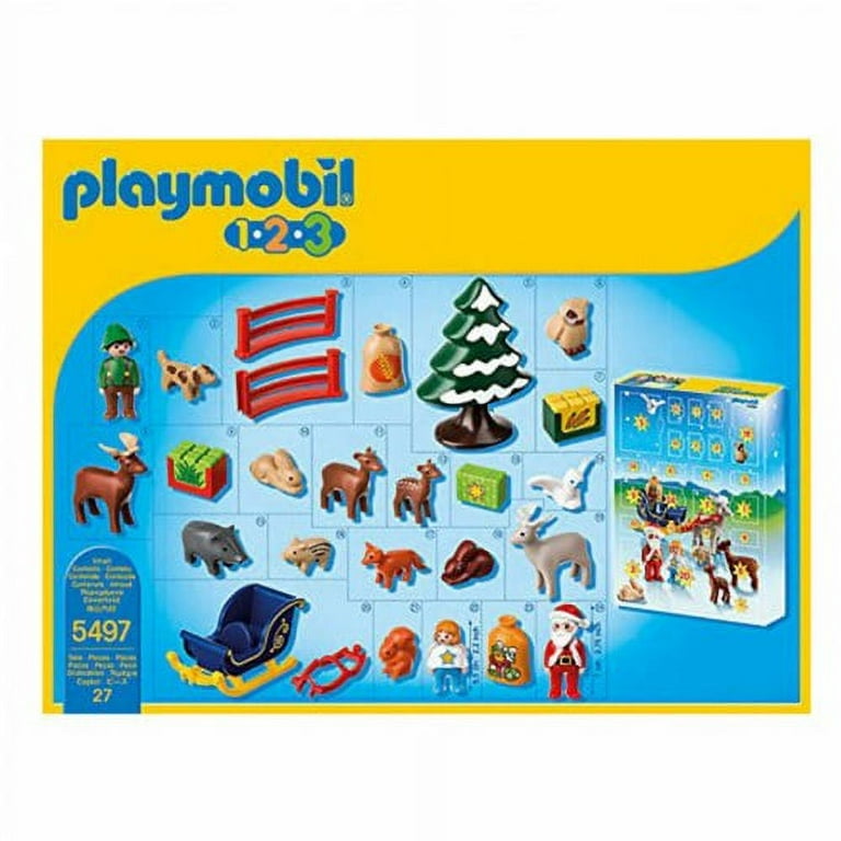 Playmobil 1.2.3 Advent Calendar - Christmas in The Forest  Multicolor : Toys & Games