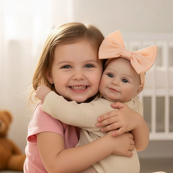 20 Inch Handmade Lifelike Reborn Doll - High Detail Vinyl Girl Baby Doll with Realistic Skin Texture - Gift for Kids Age 3 