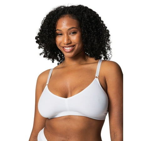 

Single Stitch | Women s Unlined Bralette | Sustainable Tencel (White Medium)