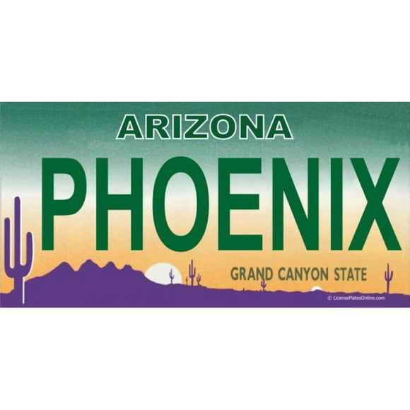 Arizona PHOENIX Photo License Plate Free Personalization on this Plate