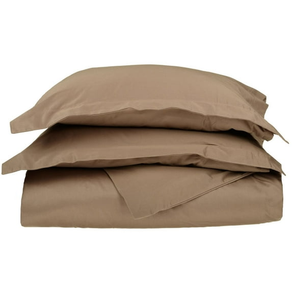 Premium Long Staple Cotton Duvet Cover Set Taupe / King/Cal King