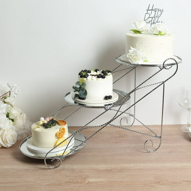 three tier birthday cake stand