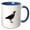 Blue/White, variant on 3drose, Side View of a Wild Jackdaw, 11oz Magic Transforming Mug