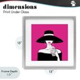 thumbnail image 4 of Stupell Industries Contemporary Black Hat Glamourous Woman Gray Framed Print Under Glass, 13 x 13, by Martina Pavlova, 4 of 8