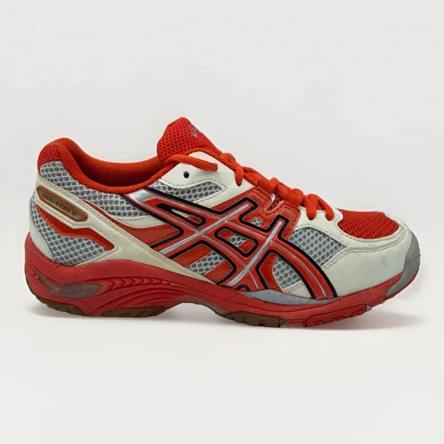 Asics Gel-1120V Volleyball Shoe Orange/ White/Silver Women's Size 7.5 US BN756 *
