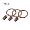 thumbnail image 4 of Unique Bargains Curtain Rings with Clips Strong Decorative Metal Drapery Shower Rustproof 0.98' Interior Diameter Copper Tone 10pcs, 4 of 5