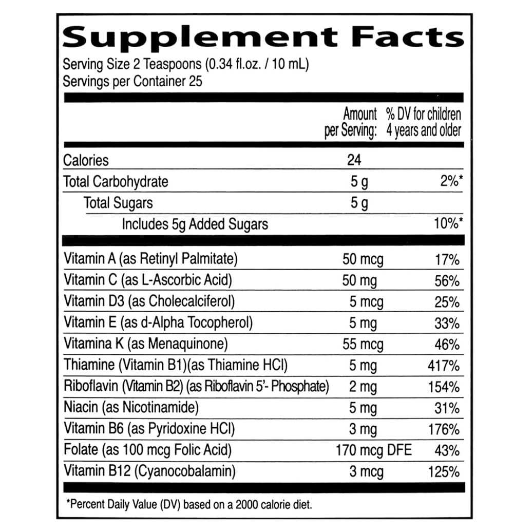 Neurobion Kids B Complex Liquid - Powerful Healthy Multivitamin for Children - 8.5 fl oz