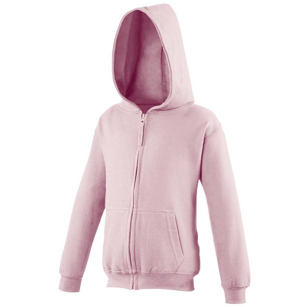 Awdis - Sudadera con capucha Modelo Sweatshirt Unisex niños niñas (Rosa pálido)