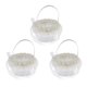 thumbnail image 1 of 3Pcs Encaje Cesta De Flores Compromiso De Boda Fiesta Flor Cesta - Blanco Sunnimix Cesta de la muchacha de las flores de la boda, 1 of 8