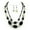 ONYX, variant on Semi Precious Stone Double Strand Necklace & Earrings Set - Onyx - NE-WS0835RDBLK