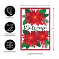 thumbnail image 3 of Evergreen Poinsettia Welcome Garden Applique Flag, 3 of 6