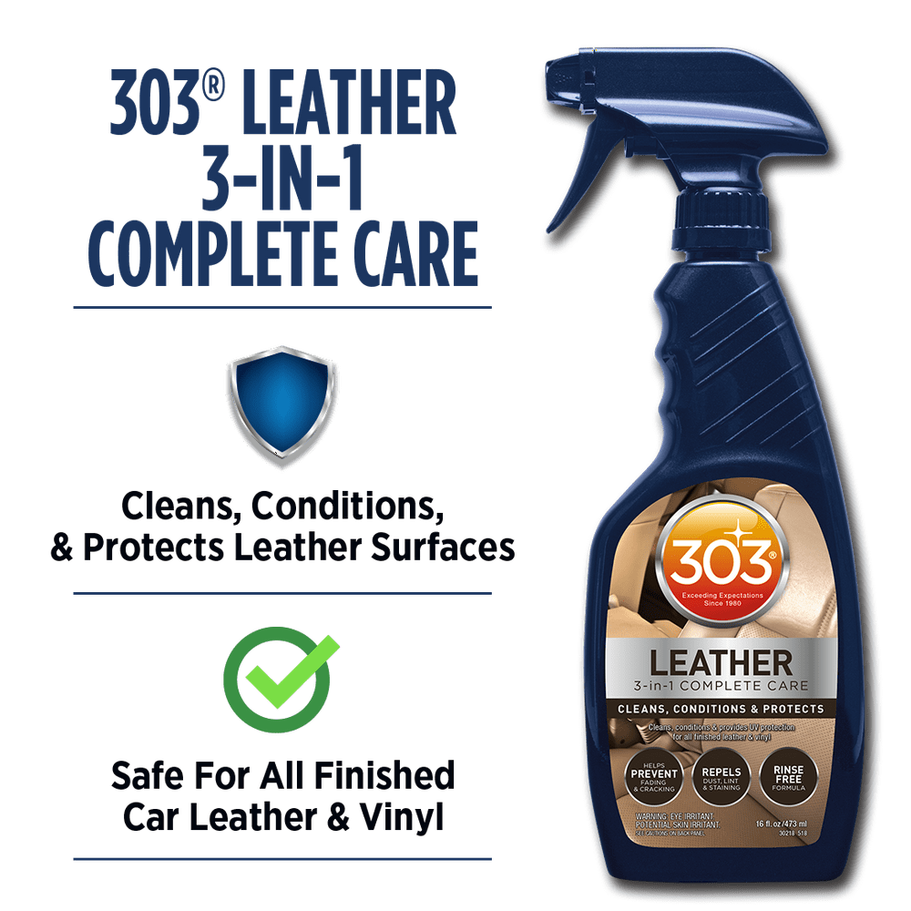 303 Automotive 3 in 1 Leather and Vinyl Cleaner, Conditioner, Restorer