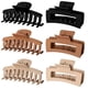thumbnail image 1 of 6pcs 3.5 Inch Medium Large Claw Clips For Thick Hair, Big Hair Clip For Thin Hair, Girls' Hair Clips Claw, Neutral Hair Clips for Women, Matte Square, 1 of 4
