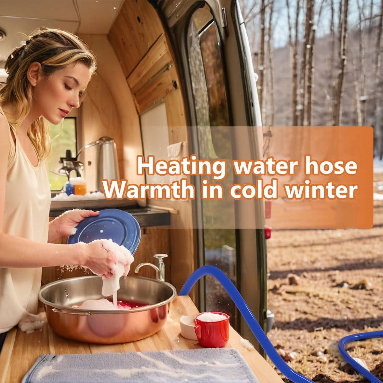 75FT Heated Water Hose for RV, Heated Drinking Water Hose with Lead and BPA Free