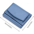 thumbnail image 5 of Cartera de piel suave con RFID (burdeos): cartera corta plegable para mujer, cartera minimalista pequeña de tres pliegues, cartera para monedas de bolsillo para mujer, cartera con múltiples tarjeteros, 5 of 5