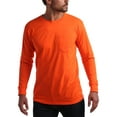 thumbnail image 3 of Bass Creek Outfitters Men's High Visibility Shirts - 4 Pack Heavy Duty Long Sleeve/Short Sleeve Workwear Tees (M-3XL), 3 of 7