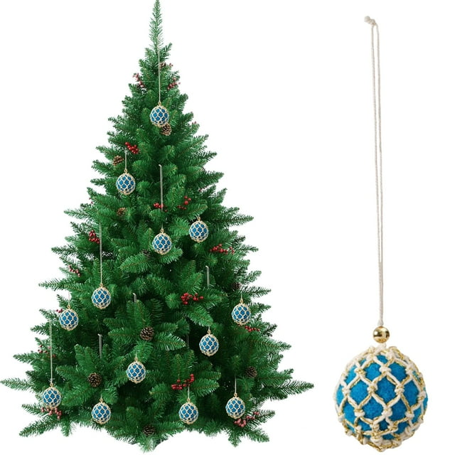 Christmas Decorations Hangs Christmas JoyMoreHome Christmas Flocked Ornaments For Xmas Tree Christmas Tree Decorations Hanging For Christmas Tree Holiday Christmas Ball