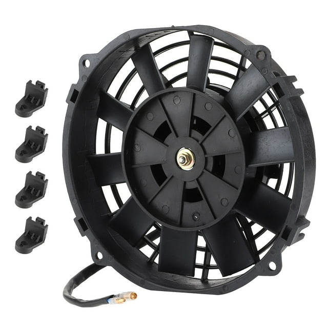 Ventilador eléctrico universal de 8 pulgadas para radiador, aire acondicionado, refrigeración de coche, 10 aspas, 12 V, 80 W, 2250 RPM