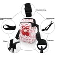 thumbnail image 5 of HELLHERO Heart-Shaped Cherry Pattern Adjustable Crossbody Bag with Double Zipper Shoulder Bag Trendy Polyester, 5 of 7