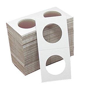 Guardhouse 2x2 Coin Holders 50 Pack - Large Dollar Staple Paper Holders For Coin Collection