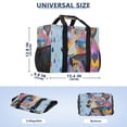 thumbnail image 3 of Large Hand-Held Storage Bag Kitchen Reusable Grocery Bags， Travel Tote Bags， Waterproof Tote，Laundry Bag，Beach Bag， Pool Bag Colorful Raindrop Bear, 3 of 8