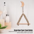 thumbnail image 5 of BIMZUC Hemp Rope Toilet Paper & Towel Holder – Boho‑Style, No‑Drill Hanging Rack for Bathroom & Kitchen, 5 of 5