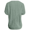 thumbnail image 5 of HXWCHs Women Breathable Plain T Shirts Women's T-Shirt for Daily Casual Wear Soft Comfortable Fabric Versatile Loose Fit Layering Piece XL Green, 5 of 5