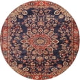 thumbnail image 1 of Ahgly Company Machine Washable Indoor Round Traditional Orange Salmon Pink Area Rugs, 3' Round, 1 of 7