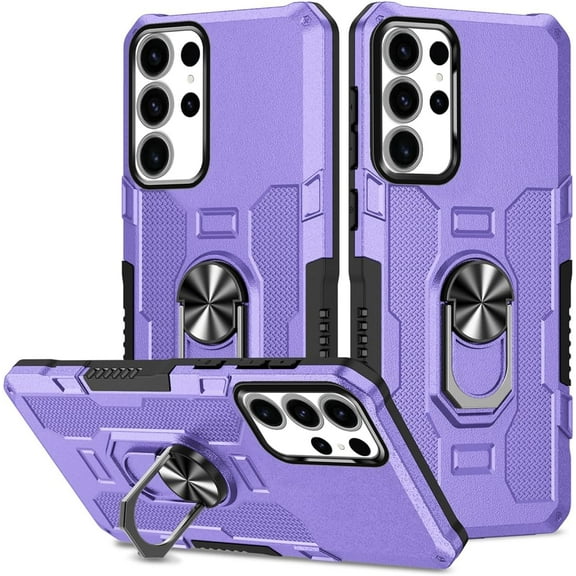 HCTian Case for Galaxy S24 Ultra 5G/Samsung S24 Ultra SM-S928U Case, Heavy Duty Kickstand Holder Built-in Magnetic Car Mount Shockproof Camera Protective Phone Cover for Samsung Galaxy S24 Ultra