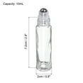 thumbnail image 2 of Unique Bargains Bouteilles à Rouleau 10mL, Lot de 6 Boules d'Huile Essentielle en Verre avec Bouchon Doré Récipients Rechargeables, Transparent, 2 of 5