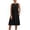 Black, variant on Women's Casual Sleeveless Empire Waist Midi Dress, Round Neck with Side Pockets, Women's Blue, Sizes S-5XL