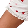 thumbnail image 5 of Enjoytime Pajamas for Women Summer Casual Comfy Lace Matching Sleepwear Print V-Neck Short Sleeve Shirts Shorts 2 Piece Lounge Set, 5 of 5