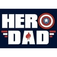 thumbnail image 2 of Men's Marvel Hero Dad Captain America Shield Sweatshirt Navy Blue Small, 2 of 4