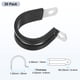 thumbnail image 3 of Uxcell 20 Paquete de Abrazaderas de Cable 26 mm Acero Inoxidable 304 Goma Forma R para Tubo, 3 of 7