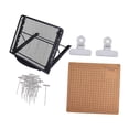 thumbnail image 3 of KLKCMS Macrame Board Set Decorative for Tailor Bracelet Creating Knotting Creations Black holder, 3 of 6
