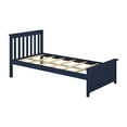 thumbnail image 4 of Carousel Twin Bed Frame, Solid Wood Classic Platform Bed with Headboard, Blue, 4 of 7