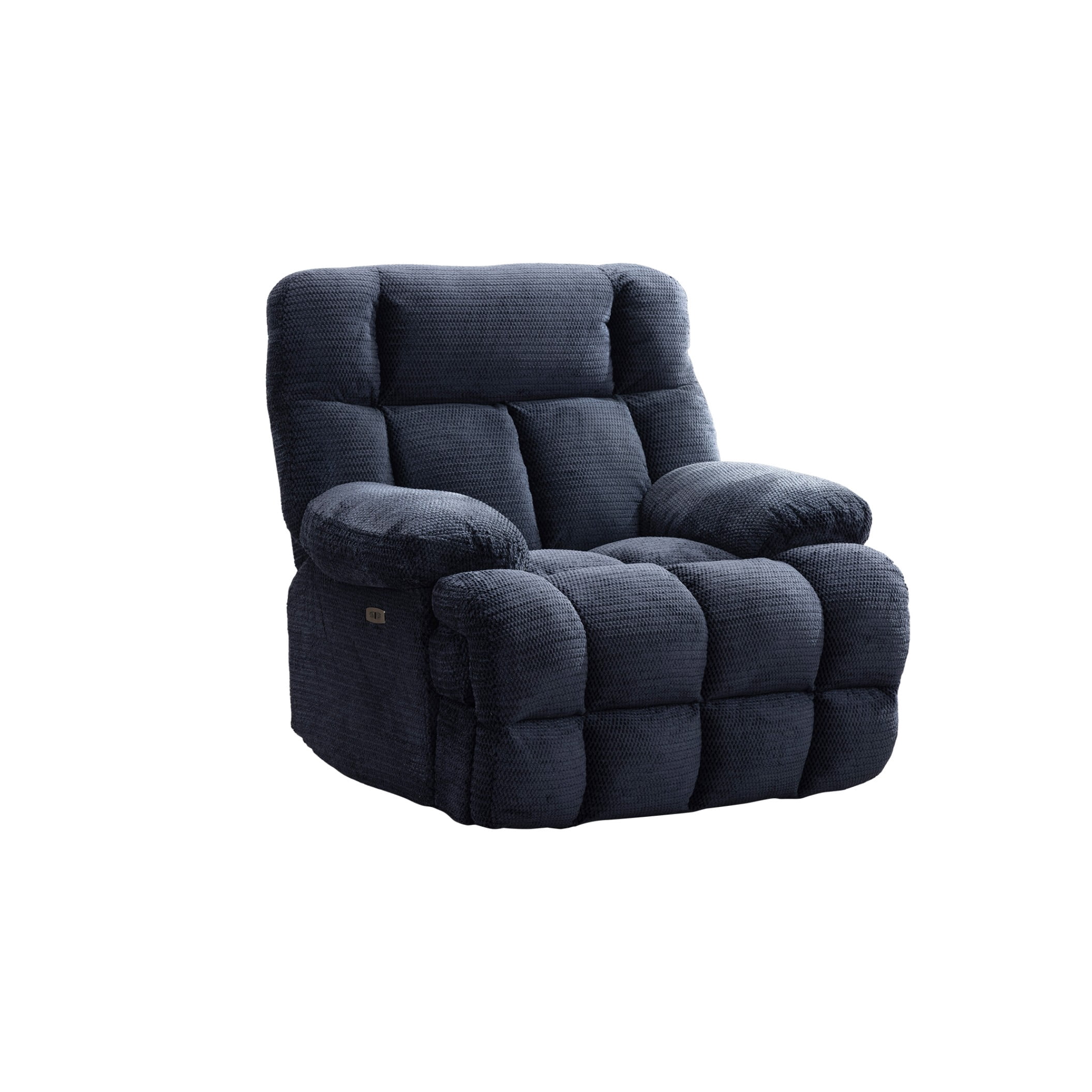 BSHTI Sofa with Recliner , USB Charging Ports, Padded Seats & Backrests, Hardwood Frame, High-Resilience Foam, Easy Assembly,Blue