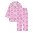 thumbnail image 3 of Silk Pjs Kids Valentines Day Pajama Long Sleeve Bow Print Button Down Nightwear 7-8 Years Pajamas Boys, 3 of 4