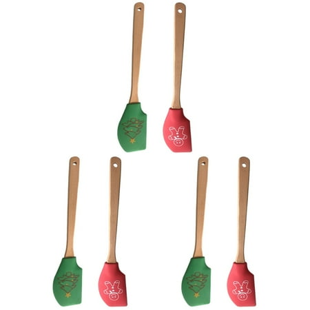 

Gregiular 6 pcs Christmas Baking Tools Cake Spatulas Adorable Cream Scrapers (Assorted Color)
