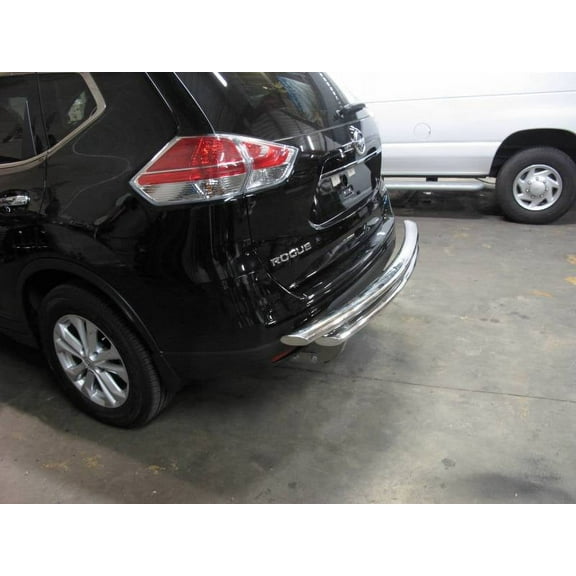 Black Horse Rear Bumper Guard Double Layer Stainless Steel Compatible with 2014-2020 Nissan Rogue-CRDL-NIN101S