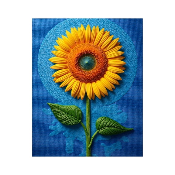 Paint By Numbers Kit for Adults Beginner - Sunflower Blue Canvas Art DIY Canvas Painting Kits for Adults, Frameless Paint By Number for Adults for Home Wall Decor 16x20 Inch