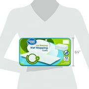 Great Value Low Streaking Wet Mopping Cloths, 12 Count