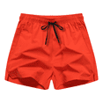 thumbnail image 6 of Miluxas Women's Quick Dry Athletic Shorts Elastic High Waist Running Biking Shorts with Pockets Lightweight Outdoor Hiking Shorts for Workout Orange, 6 of 7